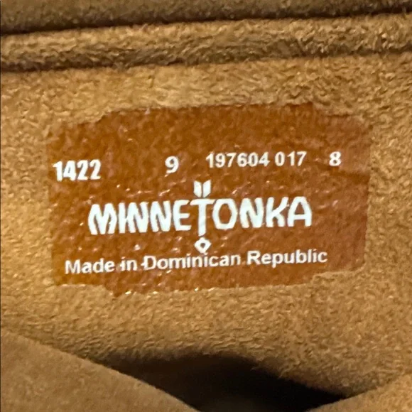 MINNETONKA Knee High Lace Up Fringe Boots Brown Like NEW - Picture 6 of 8